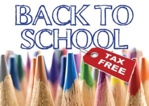 Back-to-school tax break set for August 3 through 5 Back-to-school tax break set for August 3 through 5