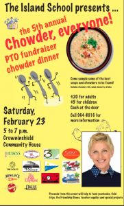 Chowder, anyone? How about a little Ellen deGeneres on the side? Chowder, anyone? How about a little Ellen deGeneres on the side?