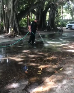 Island resident creates chalk mural, sheriff’s deputy hoses it down item-thumbnail