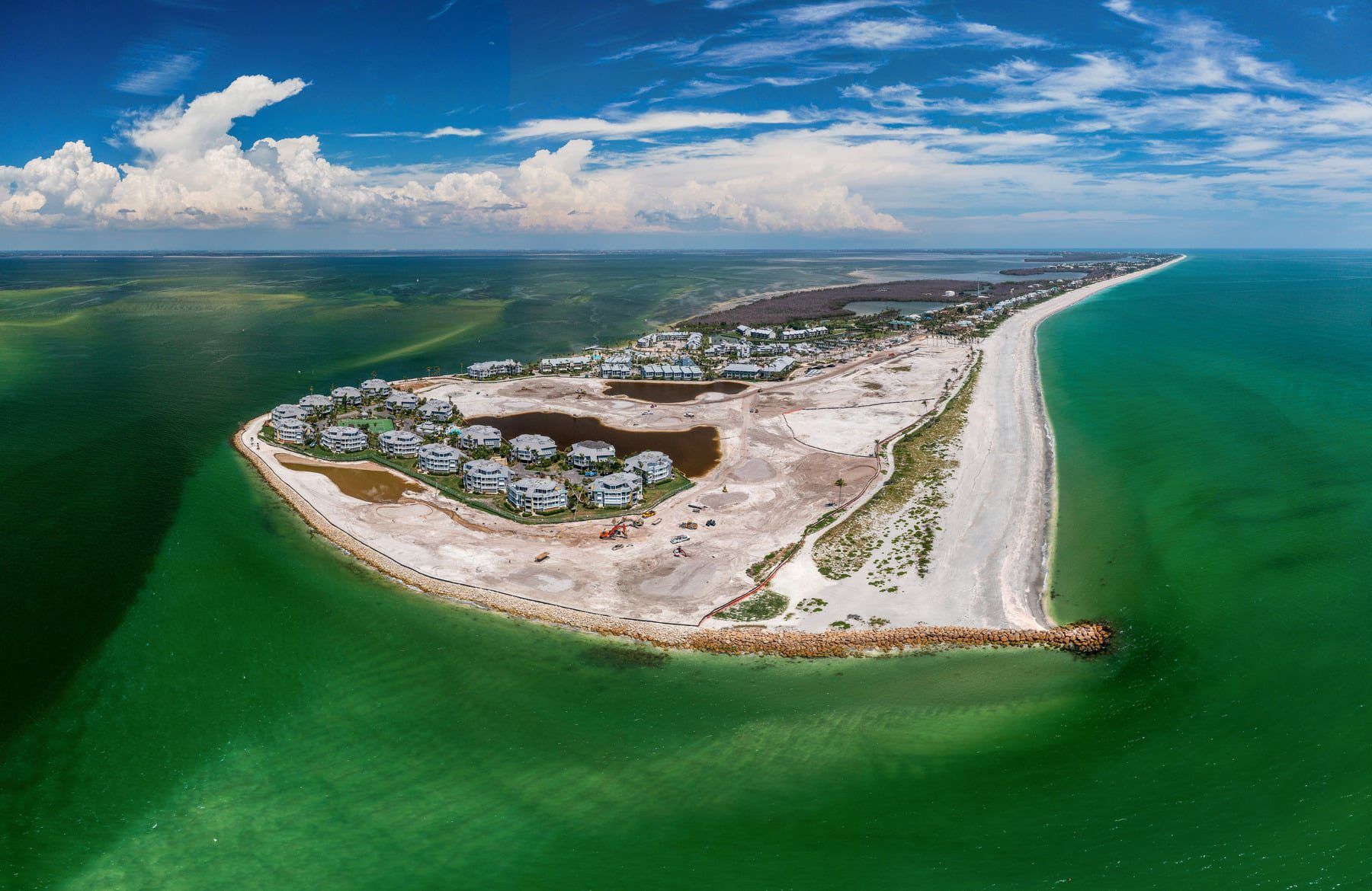 An aerial view shows the end of Captiva Island and South Seas. Photo courtesy SCCF.