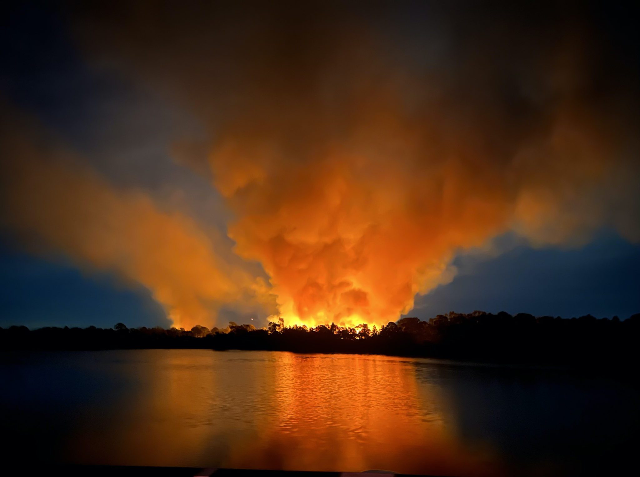 Smoke on the water and fire in the sky Boca Beacon