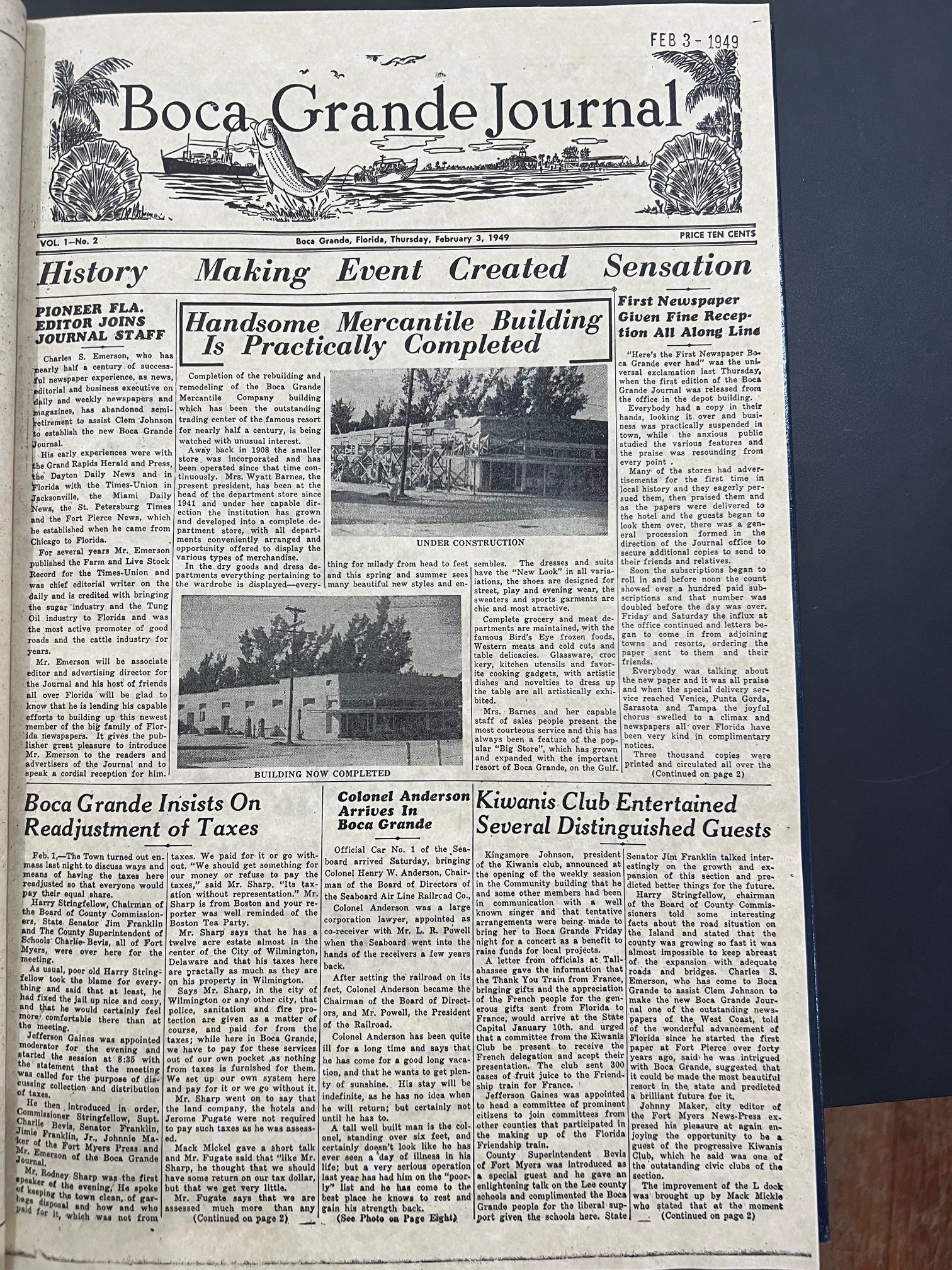 1949 Boca Grandes First Newspaper The Boca Grande Journal Boca Beacon 0273